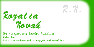 rozalia novak business card