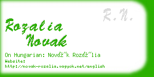 rozalia novak business card